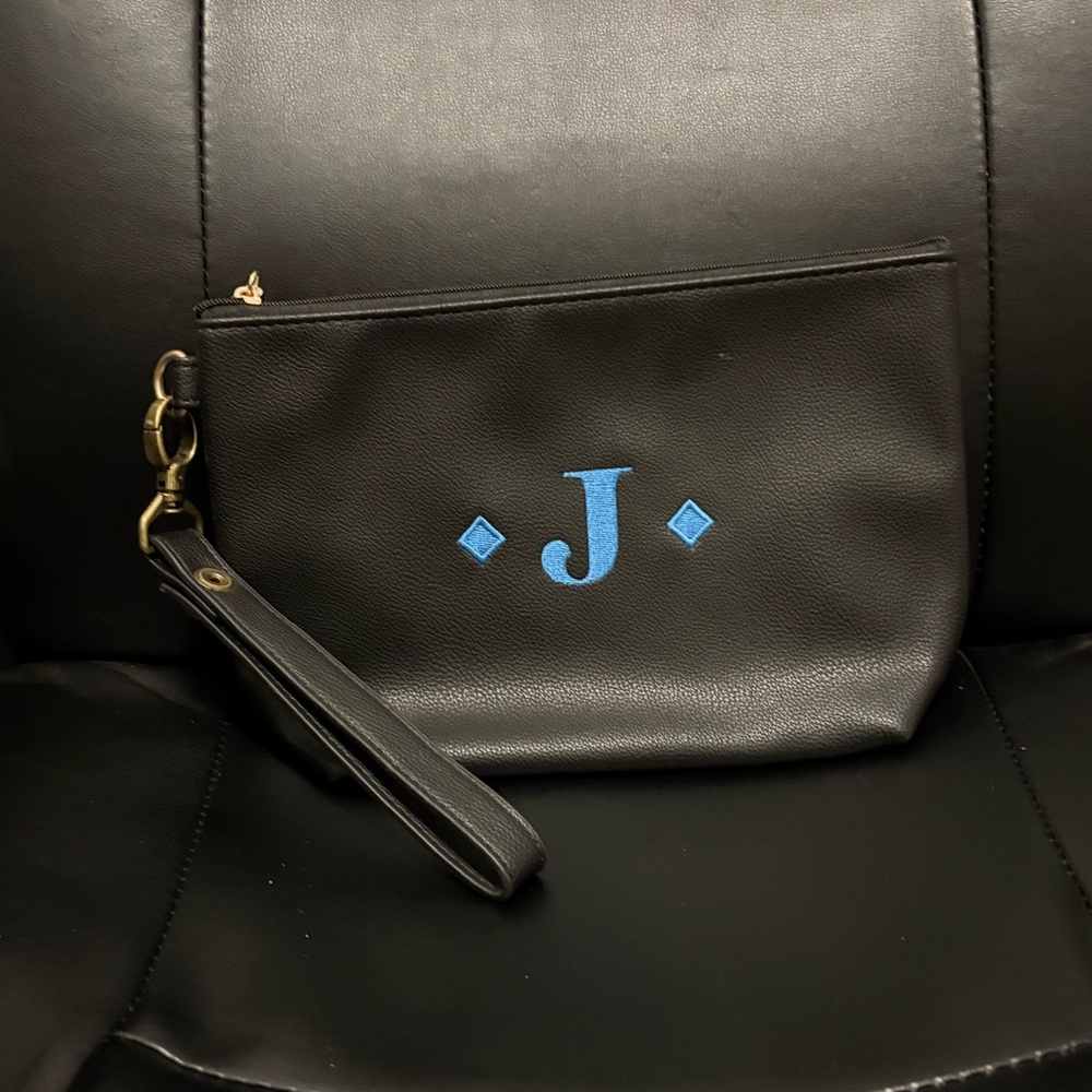 Tapered Pouch with personalization and wristlet!